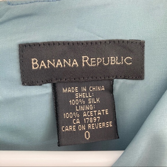 Banana republic dress size 0 blue aqua teal - Picture 3 of 7